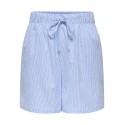 ONLY Augusta Stribet Shorts - Cloud Dancer / Blue Stripes