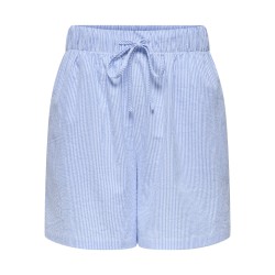 ONLY Augusta Stribet Shorts - Cloud Dancer / Blue Stripes