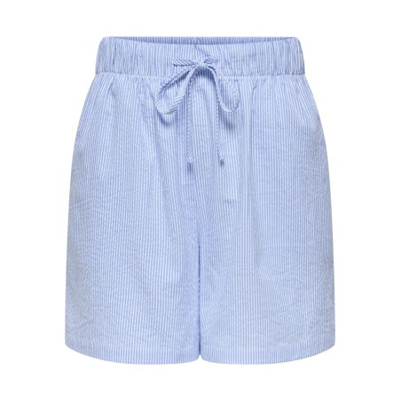 ONLY Augusta Stribet Shorts - Cloud Dancer / Blue Stripes