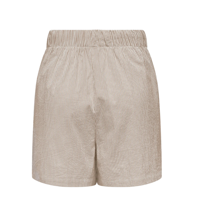 ONLY Augusta Stribet Shorts - Feather Gray / Cloud Dancer