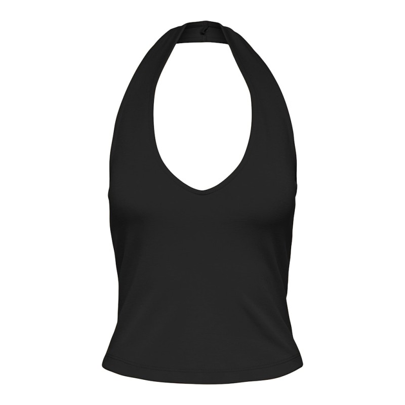ONLY Malia S/L Halterneck Top - Sort