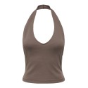 ONLY Malia S/L Halterneck Top - Chocolate Martini