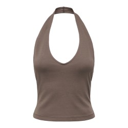 ONLY Malia S/L Halterneck Top - Chocolate Martini