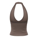 ONLY Malia S/L Halterneck Top - Chocolate Martini