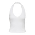 ONLY Malia S/L Halterneck Top - Bright White