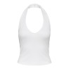 ONLY Malia S/L Halterneck Top - Bright White