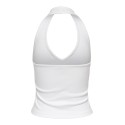 ONLY Malia S/L Halterneck Top - Bright White
