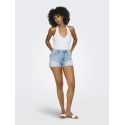 ONLY Malia S/L Halterneck Top - Bright White