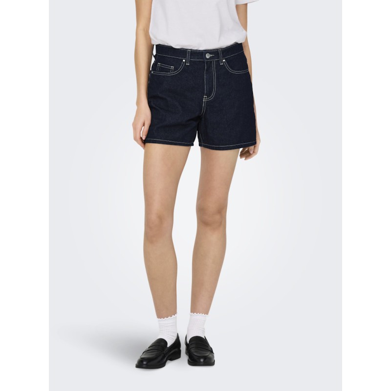ONLY Phine Denim Shorts - Dark Blue Denim / Rinse