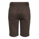 ONLY Sonny Højtaljede Brede Denim Shorts - Dark Brown Denim