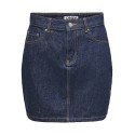 ONLY Stella Kort Denim Nederdel - Dark Blue Denim