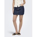 ONLY Stella Kort Denim Nederdel - Dark Blue Denim