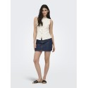 ONLY Stella Kort Denim Nederdel - Dark Blue Denim