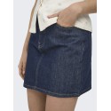 ONLY Stella Kort Denim Nederdel - Dark Blue Denim