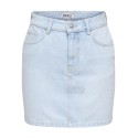 ONLY Stella Kort Denim Nederdel - Light Blue Denim