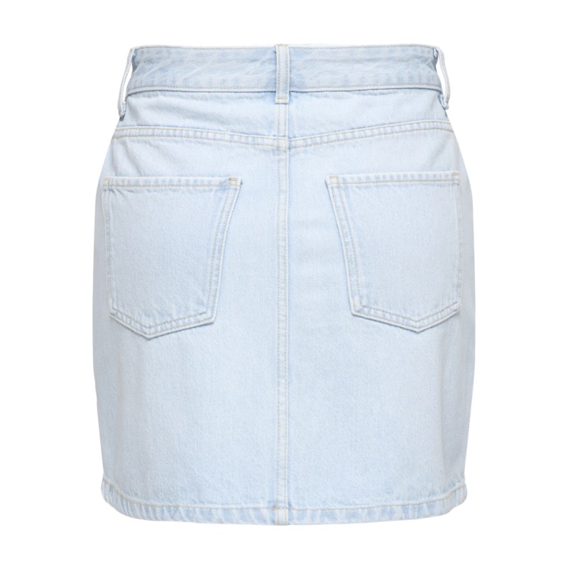 ONLY Stella Kort Denim Nederdel - Light Blue Denim