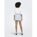 ONLY Stella Kort Denim Nederdel - Light Blue Denim