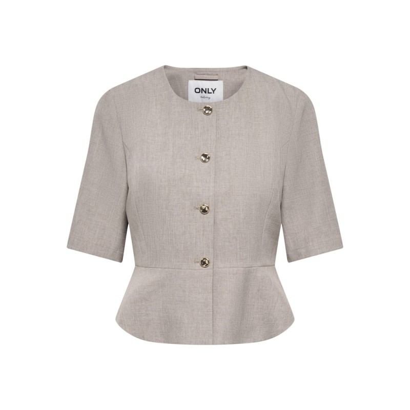 ONLY Linda Kortærmet Peplum Blazer - fungi