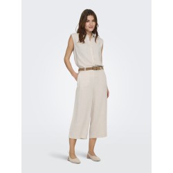 ONLY Siesta Ærmeløs Hør Skjorte - Moonbeam