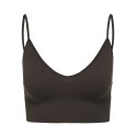 ONLY Vicky Rib Seamless Top - Seal Brown