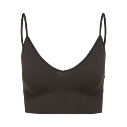 ONLY Vicky Rib Seamless Top - Seal Brown