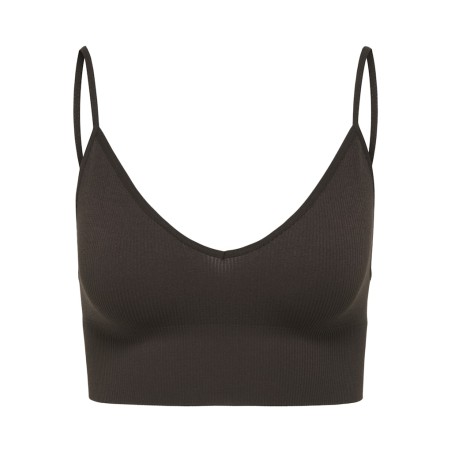 ONLY Vicky Rib Seamless Top - Seal Brown