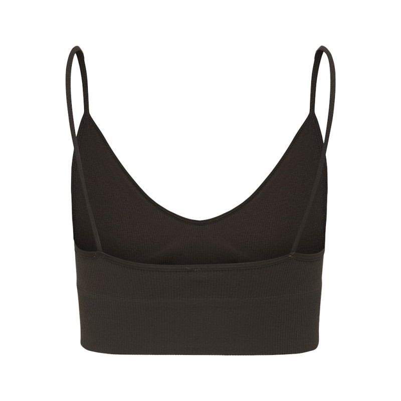 ONLY Vicky Rib Seamless Top - Seal Brown