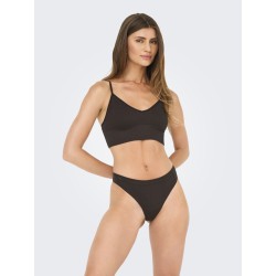 ONLY Vicky Rib Seamless Top - Seal Brown