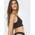 ONLY Vicky Rib Seamless Top - Seal Brown
