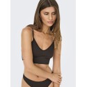 ONLY Vicky Rib Seamless Top - Seal Brown