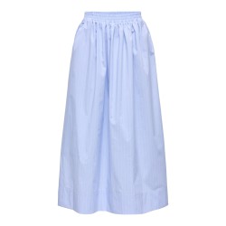 JDY Mio Højtaljede Midi Nederdel - Cashmere Blue / Cloud Dancer