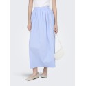 JDY Mio Højtaljede Midi Nederdel - Cashmere Blue / Cloud Dancer