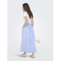 JDY Mio Højtaljede Midi Nederdel - Cashmere Blue / Cloud Dancer
