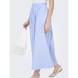 JDY Mio Højtaljede Midi Nederdel - Cashmere Blue / Cloud Dancer