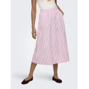JDY Mio Højtaljede Midi Nederdel - Chalk Pink / Fig