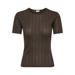 JDY Salsa Mia S/S Top - Chocolate Brown