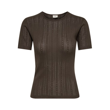JDY Salsa Mia S/S Top - Chocolate Brown
