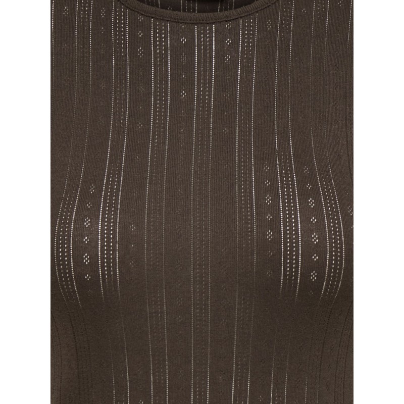 JDY Salsa Mia S/S Top - Chocolate Brown