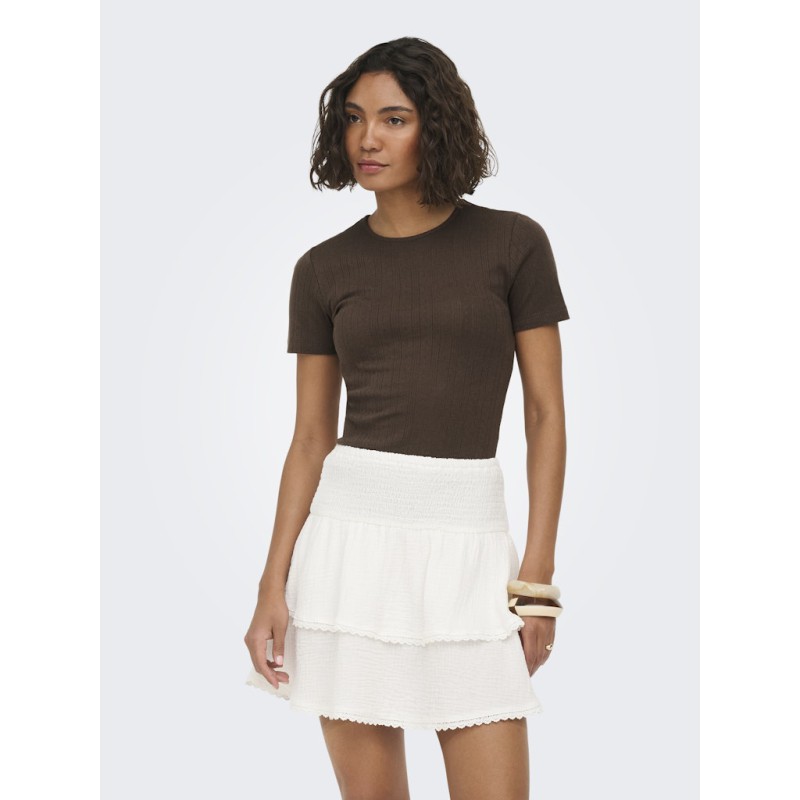 JDY Salsa Mia S/S Top - Chocolate Brown