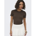 JDY Salsa Mia S/S Top - Chocolate Brown