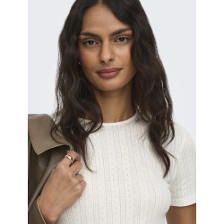 JDY Salsa Mia S/S Top - Cloud Dancer