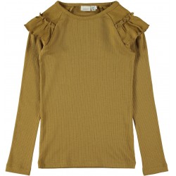 Name it Mini Pige - Langærmet Rib T-shirt | Flæser | thebestbuy.dk