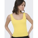 JDY Nanna Scallip Edge Strik Top - Pale Banana