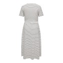 ONLY CARMAKOMA Bloom Kortærmet Maxi Kjole - Cloud Dancer