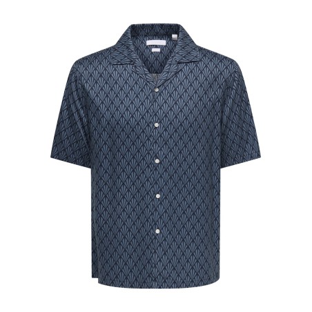 ONLY & SONS Peru Relaxed kortærmet Skjorte - China Blue