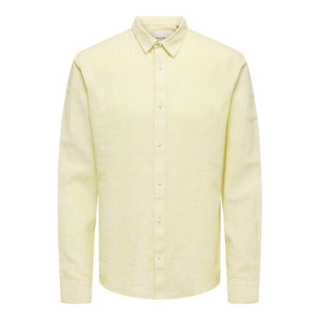 ONLY & SONS Caiden Hør Skjorte - Pastel Yellow