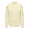 ONLY & SONS Caiden Hør Skjorte - Pastel Yellow