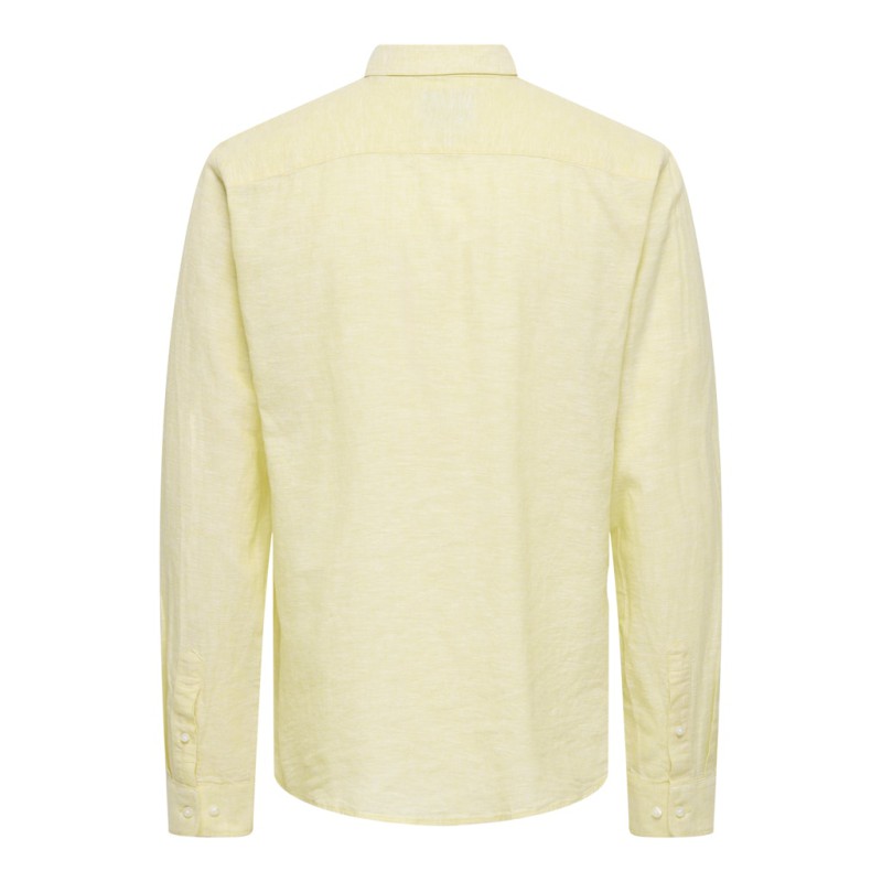 ONLY & SONS Caiden Hør Skjorte - Pastel Yellow
