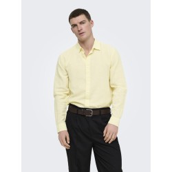 ONLY & SONS Caiden Hør Skjorte - Pastel Yellow