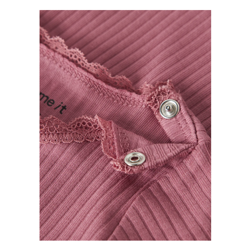 NAME IT Baby Hallie Langærmet Bodystocking - Mesa rose